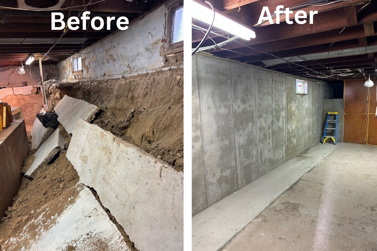 Replaced Basement Wall